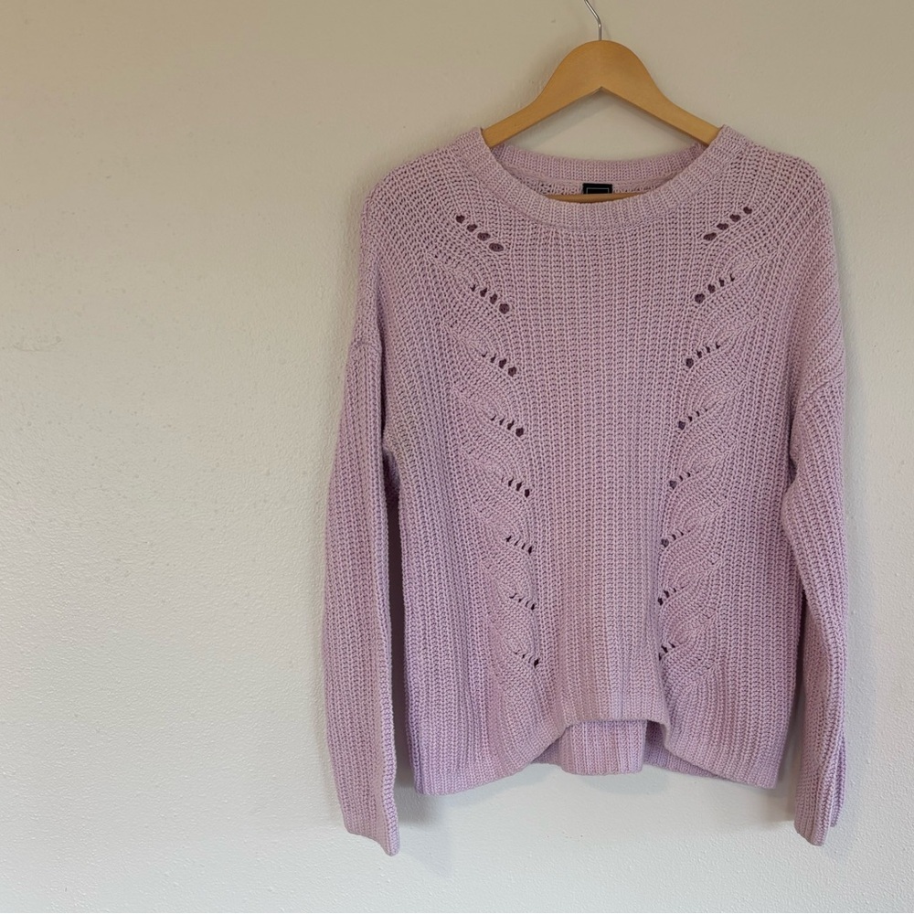 GAP Women's Light Purple Crew Neck Sweater L - Picture 2 of 8